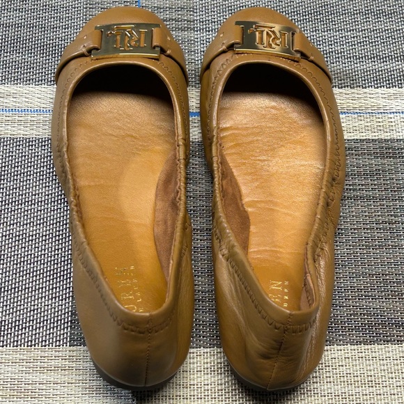 Lauren Ralph Lauren Women’s Betty Flats Round Toe Leather Size 6B 11424 G14 BRN - Picture 5 of 16